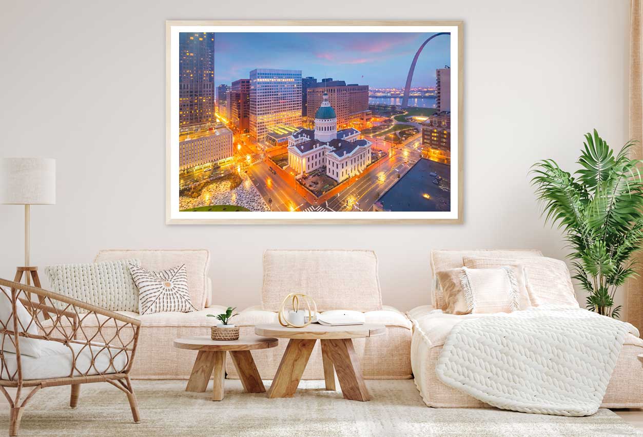 St Louis City Downtown Skyline View Photograph Home Decor Premium Quality Poster Print Choose Your Sizes