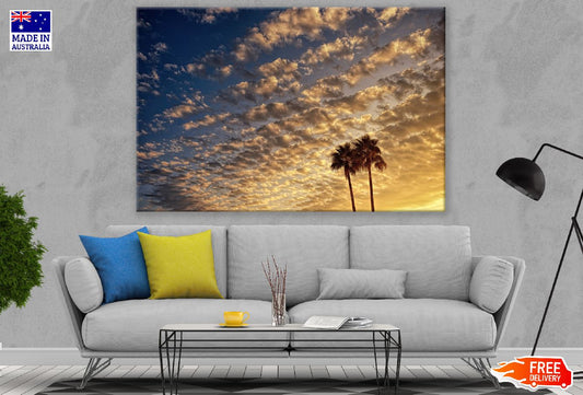 Dark Clouds & Palm Trees Photograph Print 100% Australian Made