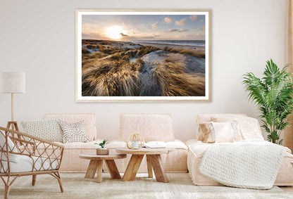 Marram Grass at Sea Coastline Photograph Home Decor Premium Quality Poster Print Choose Your Sizes