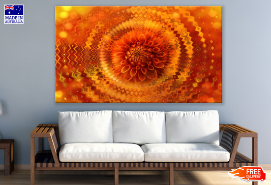 Orange Abstract Design Print 100% Australian Made