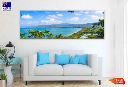 Panoramic Canvas Four Mile Beach View Photograph High Quality 100% Australian Made Wall Canvas Print Ready to Hang