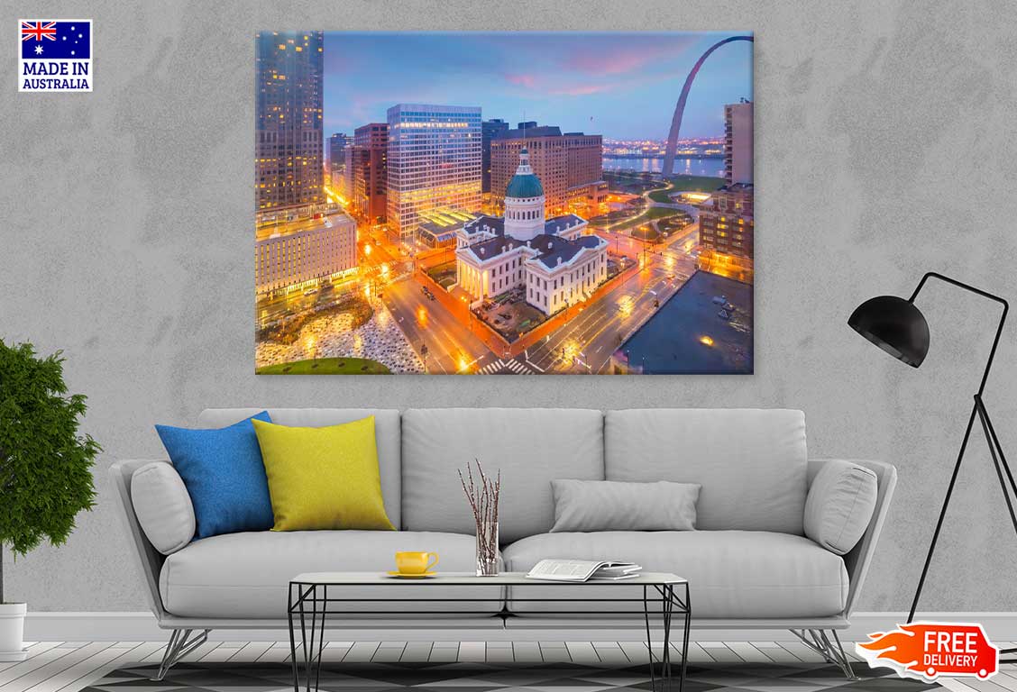 St Louis City Downtown Skyline View Photograph Print 100% Australian Made