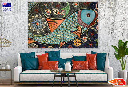 Fish Art Abstract Design Print 100% Australian Made