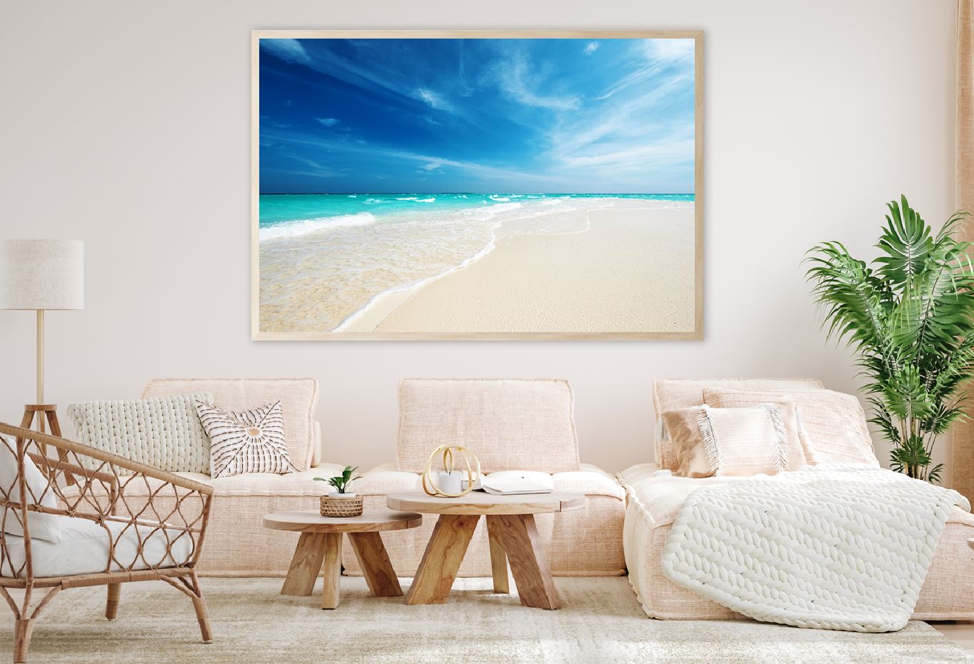 Island Beach with Sandspit View Photograph Home Decor Premium Quality Poster Print Choose Your Sizes
