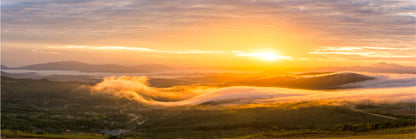 Panoramic Canvas Sunrise Lohan Ranau Scenery Photograph High Quality 100% Australian Made Wall Canvas Print Ready to Hang