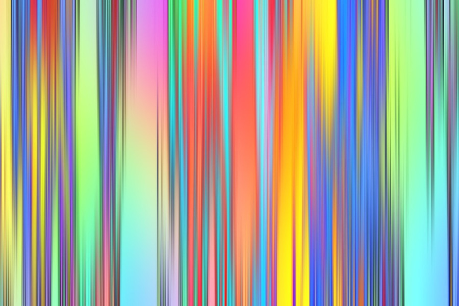 Colorful 3D Lines Digital Abstract Design Print 100% Australian Made
