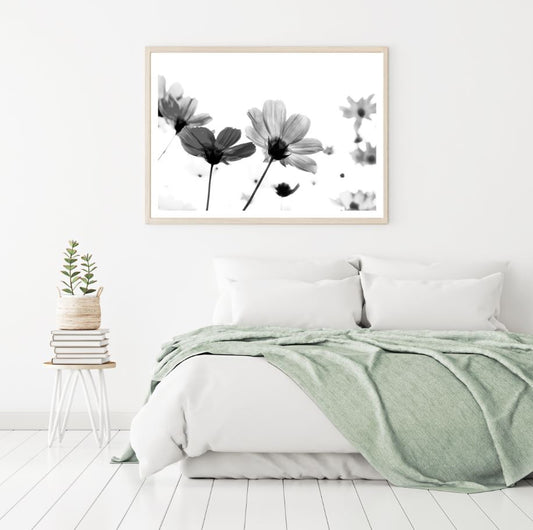 B&W Flowers Closeup Photograph Home Decor Premium Quality Poster Print Choose Your Sizes