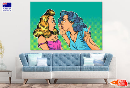 Two Girls Talking Illustration Print 100% Australian Made