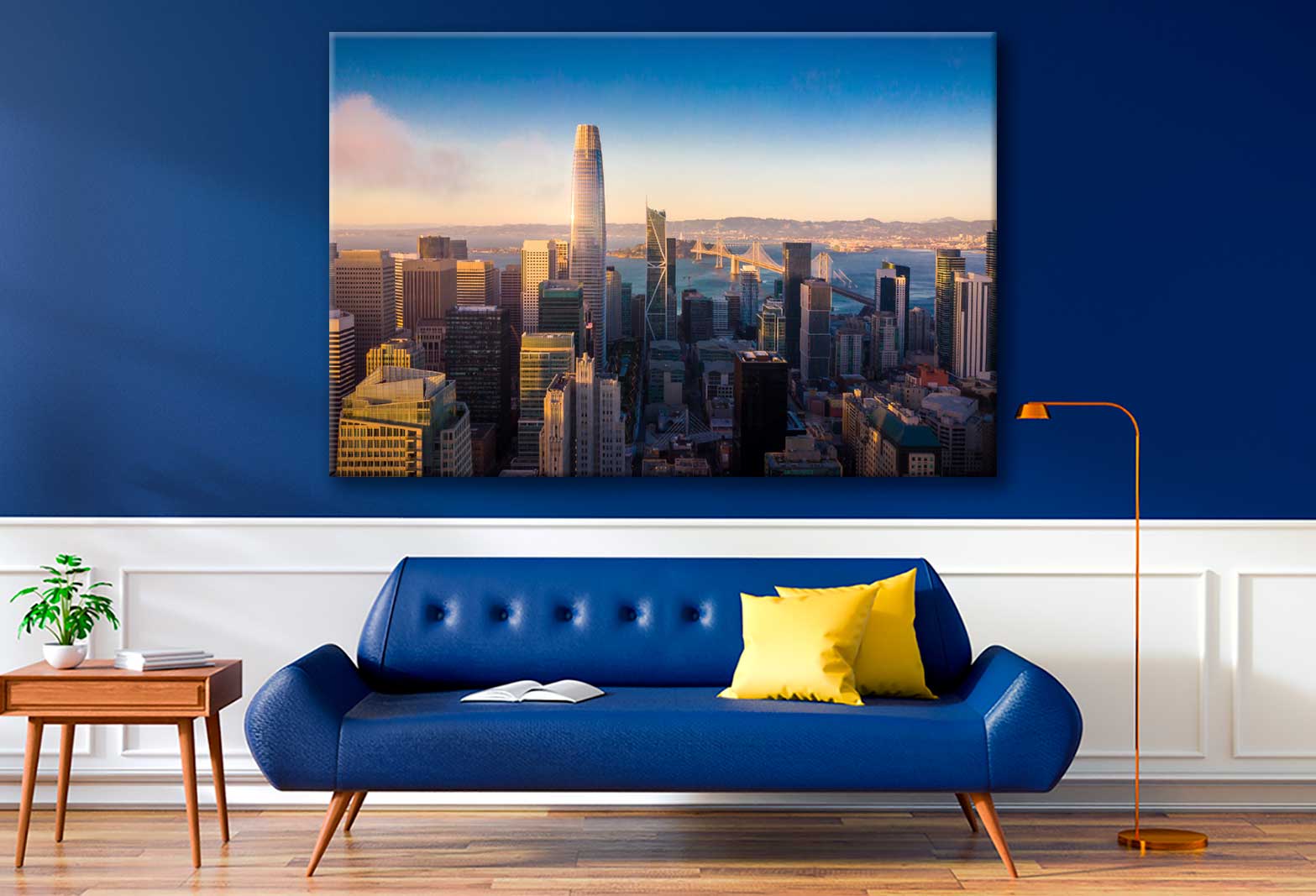 Bella Home Aerial View of San Francisco USA Print Canvas Ready to hang