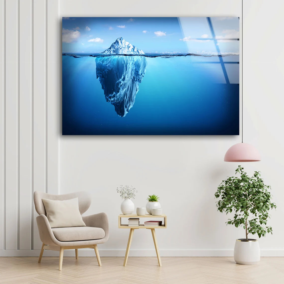 Glacier Sea View Photograph Acrylic Glass Print Tempered Glass Wall Art 100% Made in Australia Ready to Hang