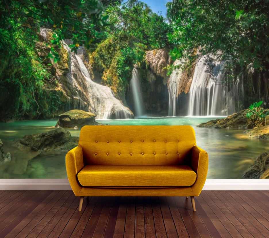 Wallpaper Murals Peel and Stick Removable Stunning Waterfall High Quality