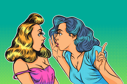 Two Girls Talking Illustration Print 100% Australian Made