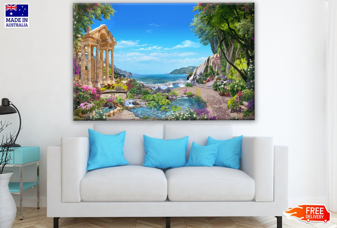 House Nature View Painting Print 100% Australian Made