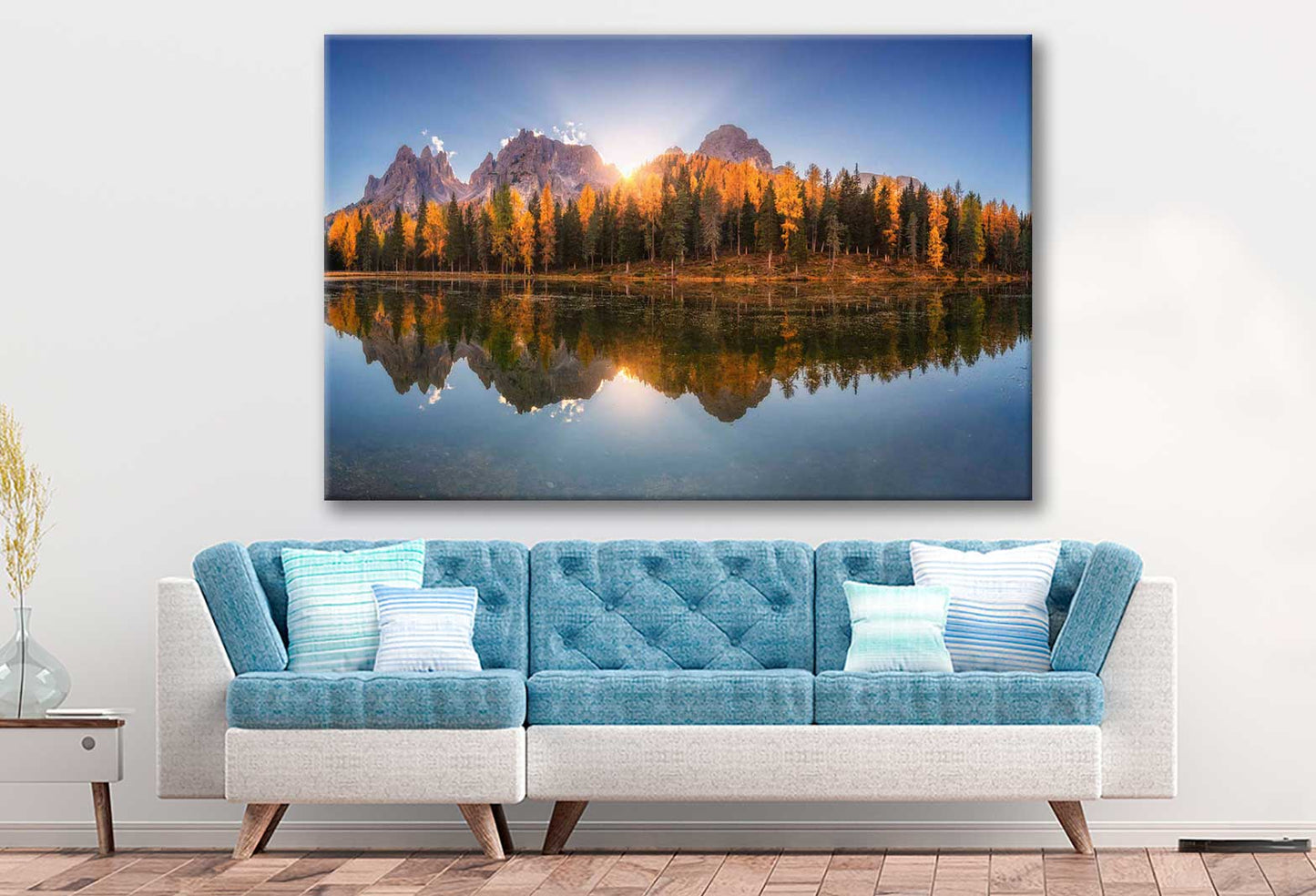 Bella Home Orange Trees at Sunrise in Autumn Print Canvas Ready to hang