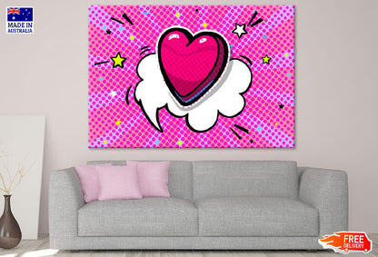 Colorful Heart Shape 3D Illustration Print 100% Australian Made