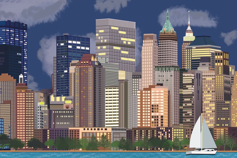 New York City Digital Art, USA Print 100% Australian Made