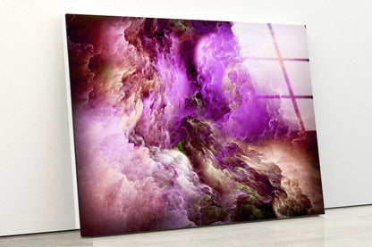 Purple Brown & Pink Abstract Cloud Design Acrylic Glass Print Tempered Glass Wall Art 100% Made in Australia Ready to Hang