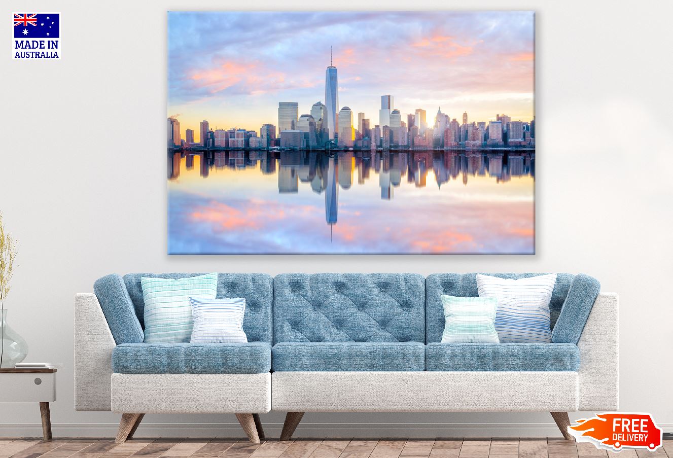 Manhattan Cityscape Sunset Photograph New York City Print 100% Australian Made