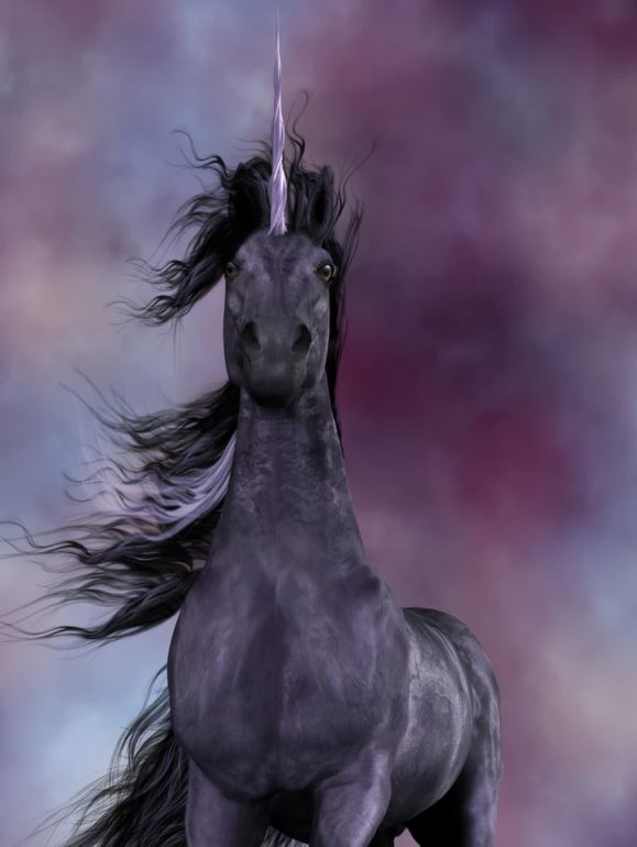 Unicorn Portrait Digital Art Home Decor Premium Quality Poster Print Choose Your Sizes