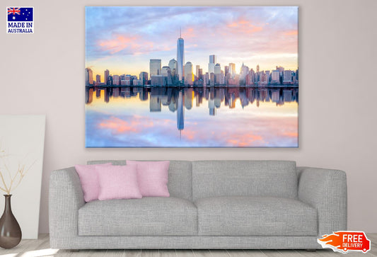 Manhattan Cityscape Sunset Photograph New York City Print 100% Australian Made