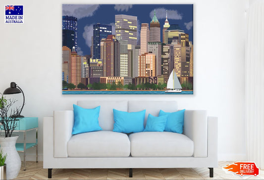 New York City Digital Art, USA Print 100% Australian Made