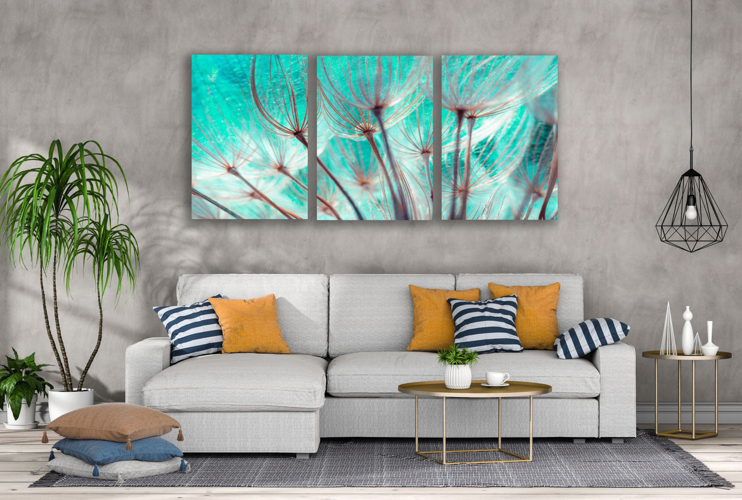 3 Set of Dandelion Flowers Closeup Photograph High Quality Print 100% Australian Made Wall Canvas Ready to Hang