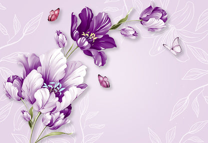 Butterflies & Flowers 3D Design Home Decor Premium Quality Poster Print Choose Your Sizes