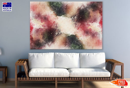 Black & Red Smoke Abstract Design Print 100% Australian Made
