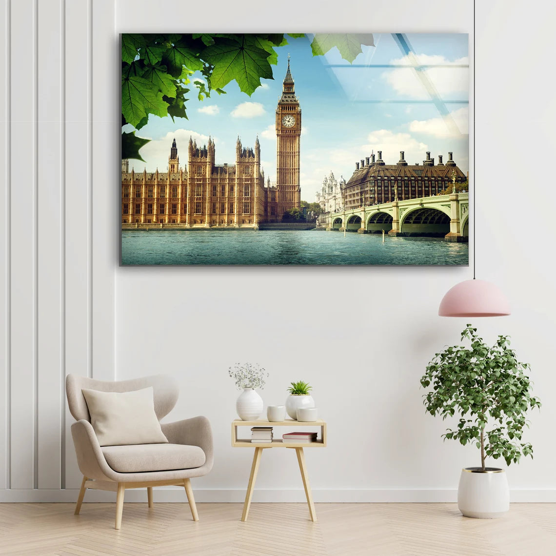 Big Ben Tower & Bridge in UK Photograph Acrylic Glass Print Tempered Glass Wall Art 100% Made in Australia Ready to Hang