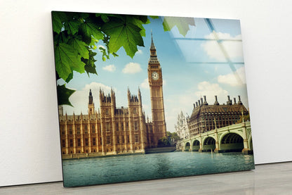 Big Ben Tower & Bridge in UK Photograph Acrylic Glass Print Tempered Glass Wall Art 100% Made in Australia Ready to Hang