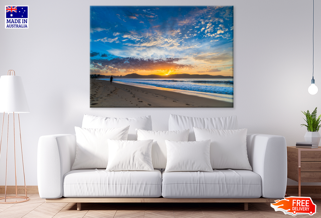 Sea Sunset Sky Scenery Photograph Print 100% Australian Made