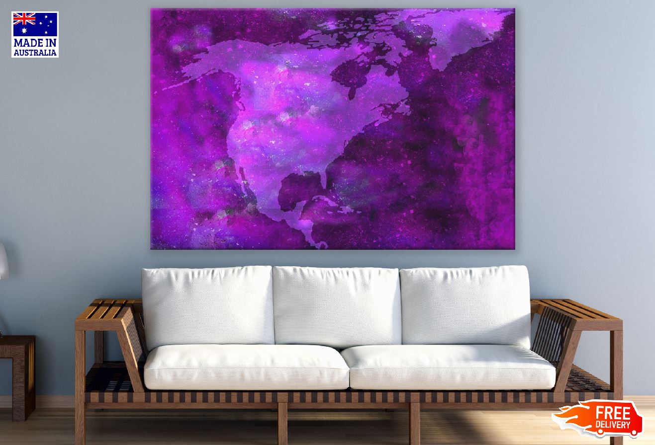 Purple & Black Abstract Design Print 100% Australian Made