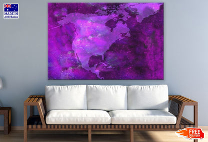 Purple & Black Abstract Design Print 100% Australian Made