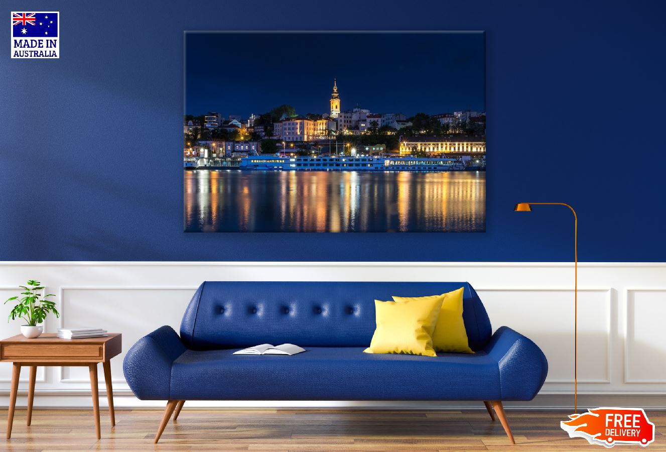 Belgrade Serbia Night View Photograph Print 100% Australian Made
