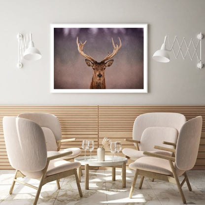 Deer Portrait Photograph Home Decor Premium Quality Poster Print Choose Your Sizes