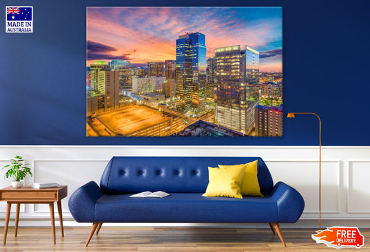 Phoenix, Arizona, USA Downtown at Sunset Photograph Print 100% Australian Made