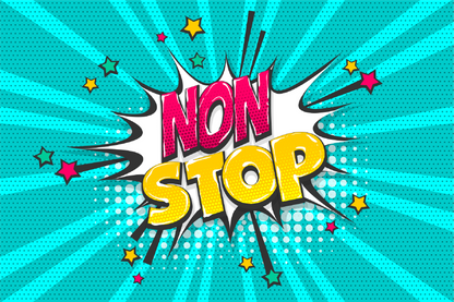 Non Stop Quote Illustration Print 100% Australian Made