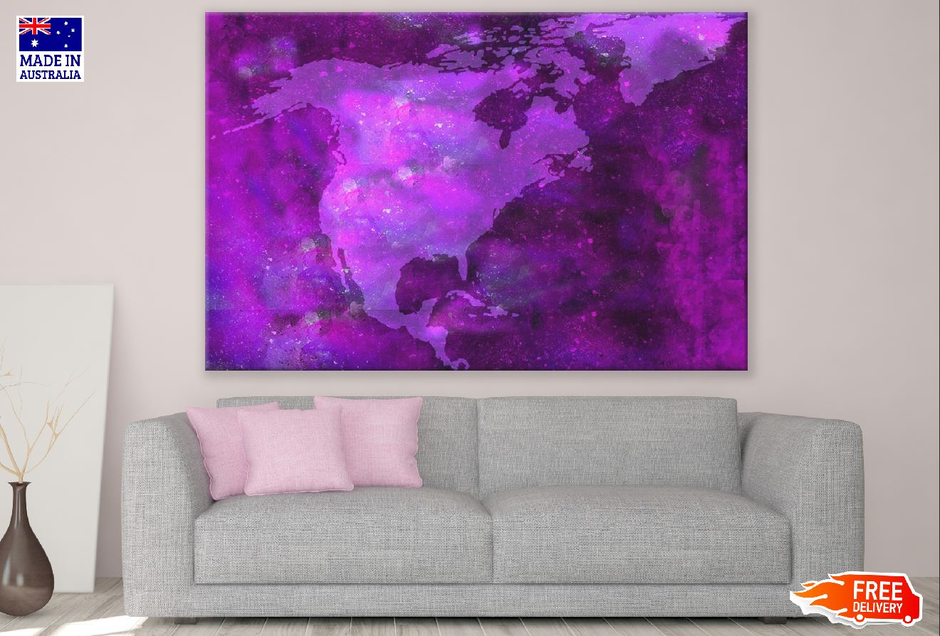 Purple & Black Abstract Design Print 100% Australian Made