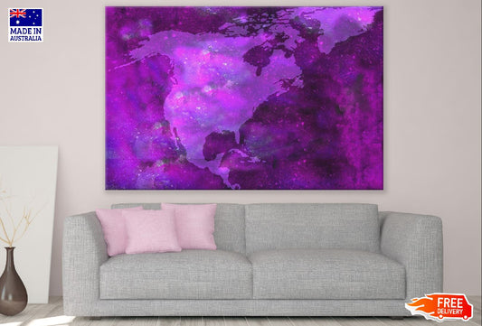 Purple & Black Abstract Design Print 100% Australian Made