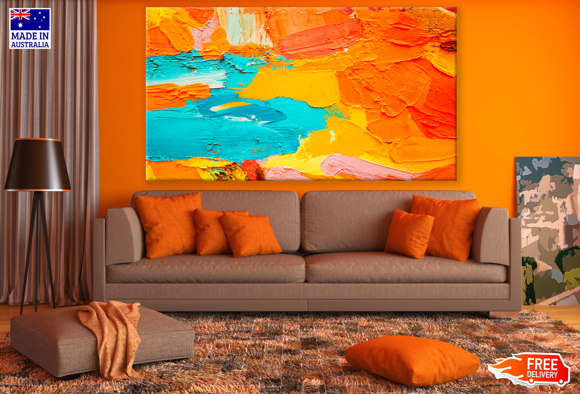 Colourful Abstract Painting Print 100% Australian Made