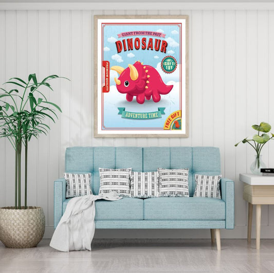 Dinoaur Kids Vector Art Home Decor Premium Quality Poster Print Choose Your Sizes