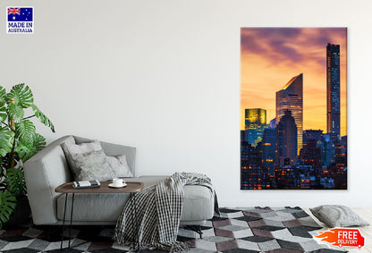 New York Skyscrapers Sunset View Photograph Print 100% Australian Made