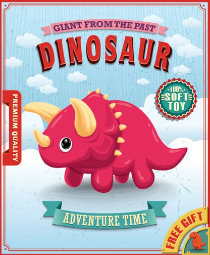 Dinoaur Kids Vector Art Home Decor Premium Quality Poster Print Choose Your Sizes