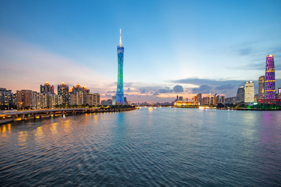 Skyline View in Guangzhou Photograph China Print 100% Australian Made