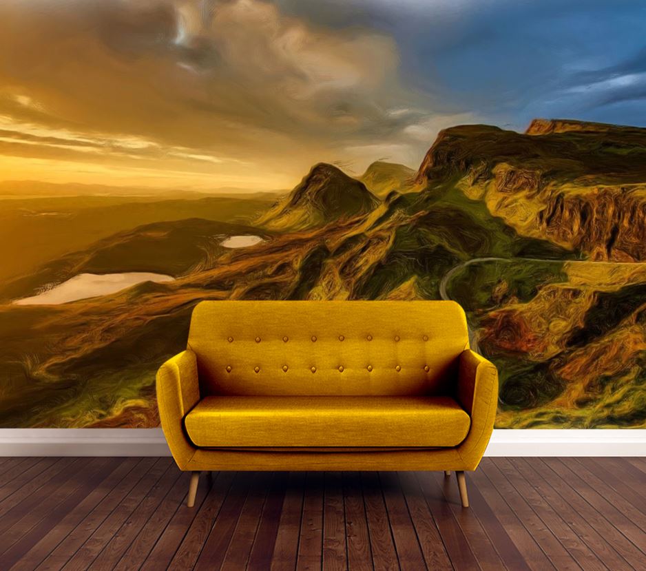 Wallpaper Murals Peel and Stick Removable Mountain Landscape High Quality