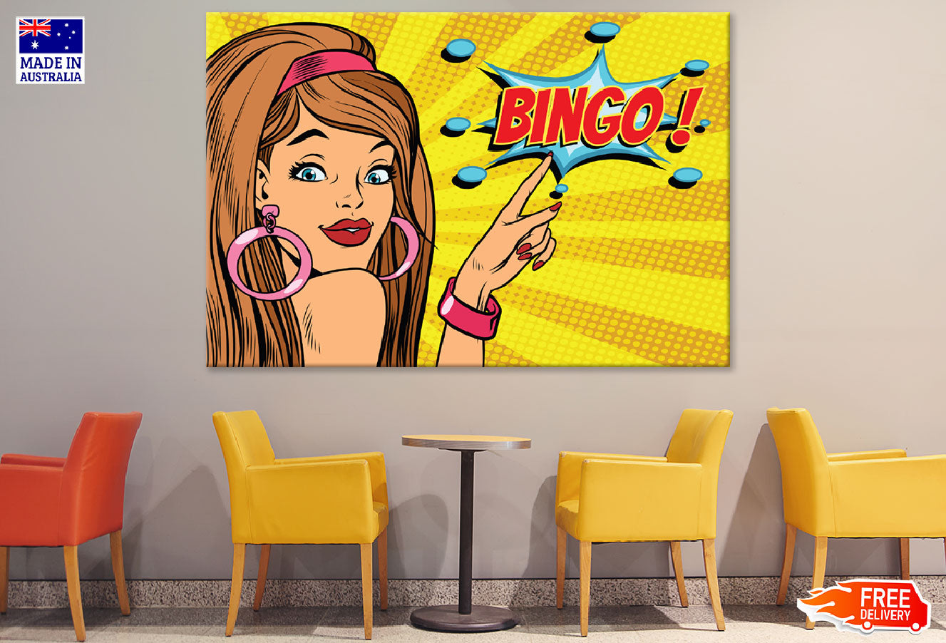 Bingo Quote & Fashion Girl Illustration Print 100% Australian Made