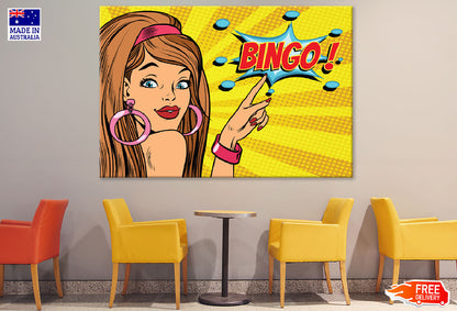 Bingo Quote & Fashion Girl Illustration Print 100% Australian Made
