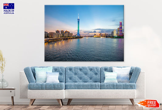 Skyline View in Guangzhou Photograph China Print 100% Australian Made