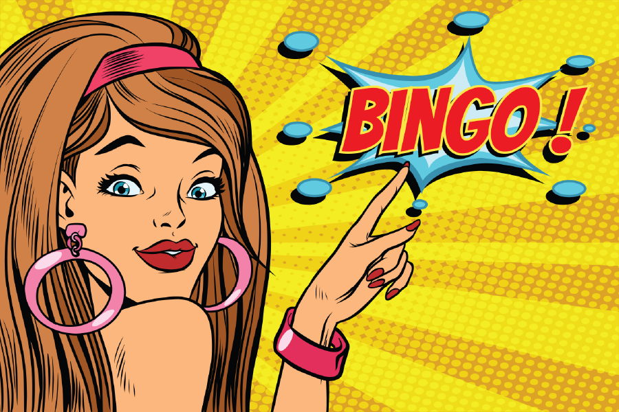 Bingo Quote & Fashion Girl Illustration Print 100% Australian Made