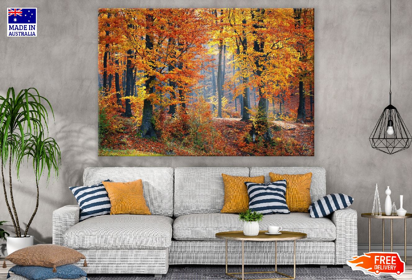 Autumn Trees Scenery Photograph Print 100% Australian Made